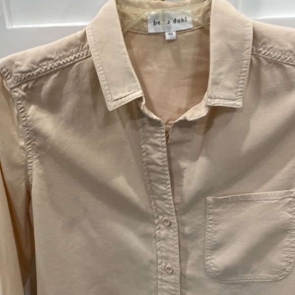 bella dahl XS Hi Lo Button Down Shirt light beige - Picture 3 of 8